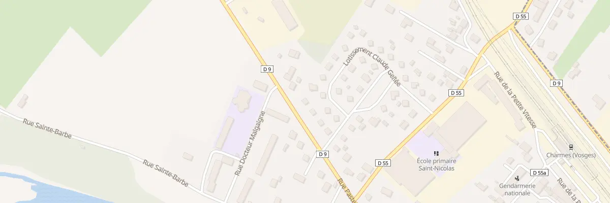 Plan du 29 Rue Pasteur à Charmes