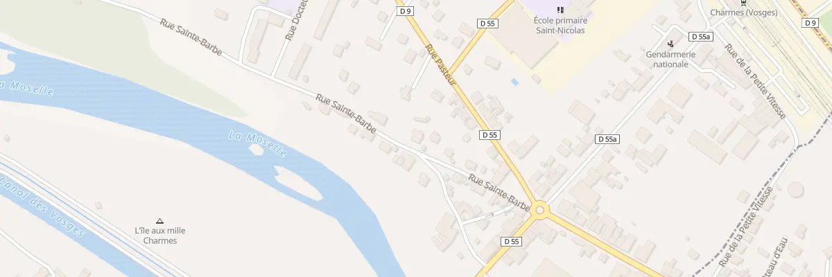 Plan du 9 Rue Sainte-Barbe à Charmes