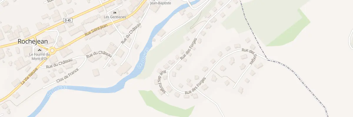 Plan du 16 Rue des Forges à Rochejean