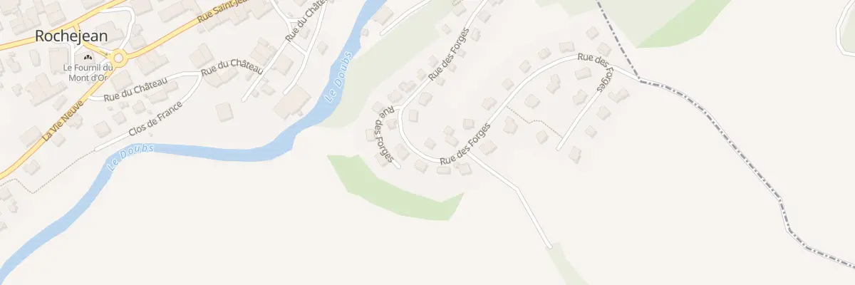 Plan du 25 Rue des Forges à Rochejean