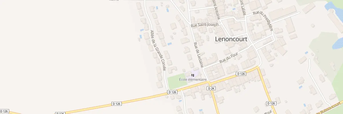 Plan du 92 All de la Grande Corvée à Lenoncourt