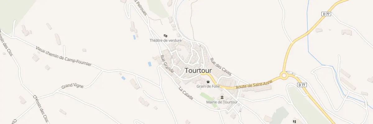 Plan de la Rue du Moulin à Tourtour