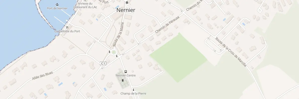 Plan de Pereuse à Nernier