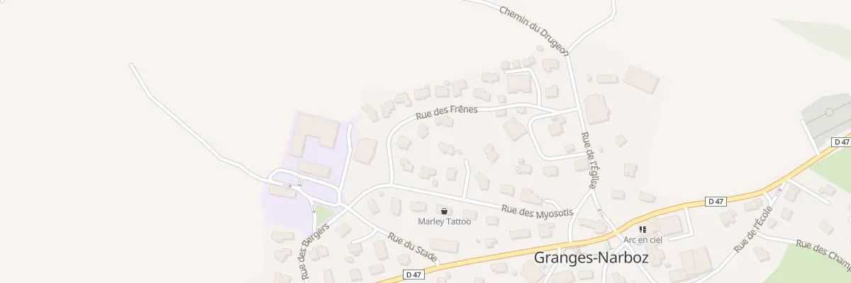 Plan du 6 Rue des Frênes à Granges-Narboz