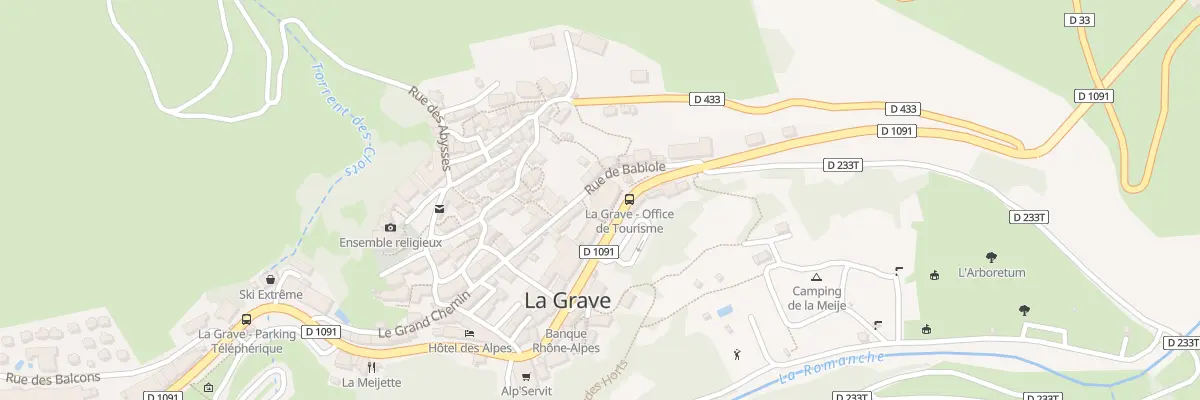 Plan du 5345 Le Bourg à La Grave