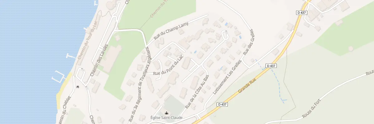 Plan du 3 Rue de la Cote au Bas à Malbuisson