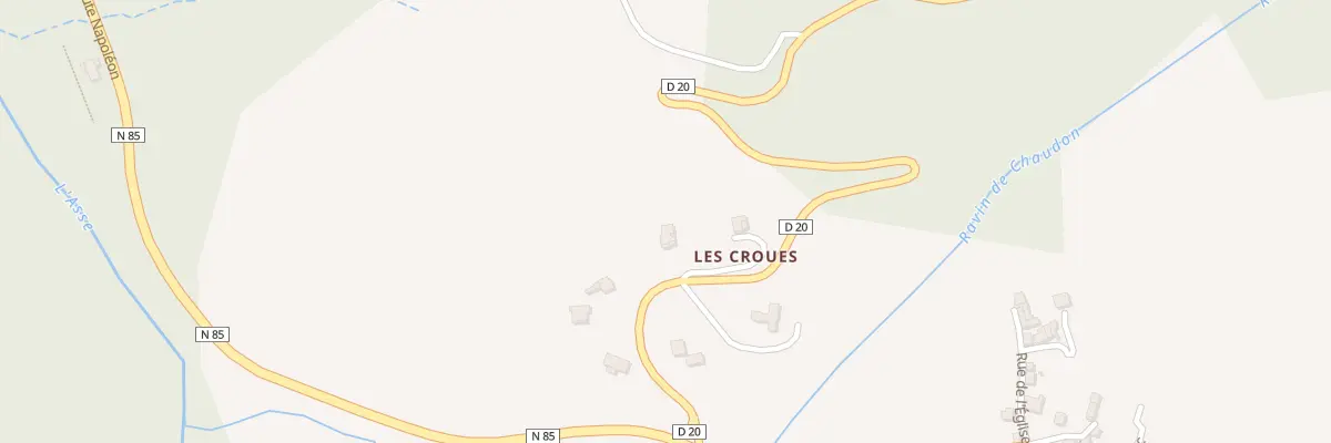 Plan du 7033 Les Croues à Chaudon-Norante