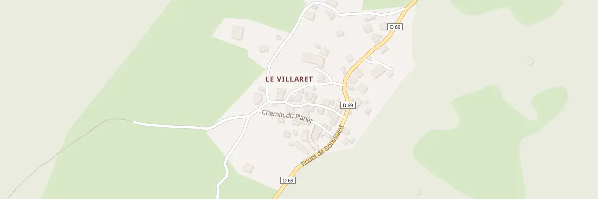 Plan du 5111 Le Villaret à Bonvillard