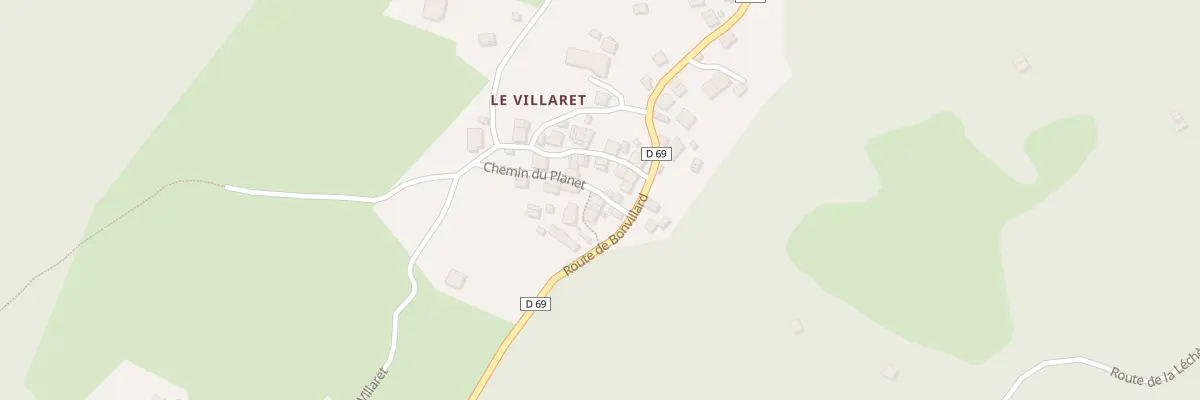 Plan du 5121 Le Villaret à Bonvillard