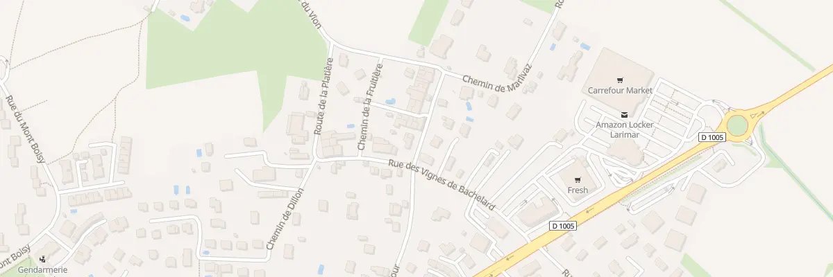 Plan de la Rue des Prés du four à Douvaine