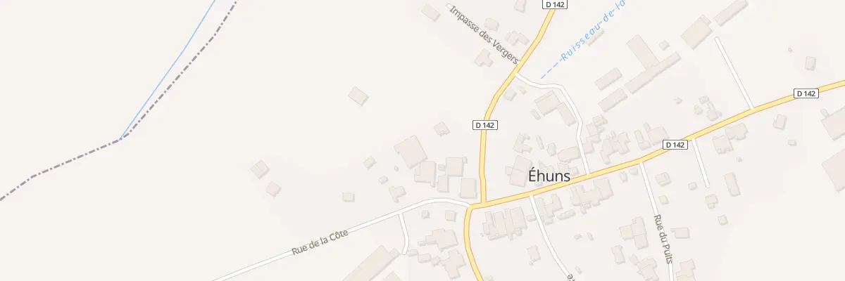 Plan de la Rue de la Cote à Éhuns