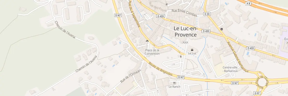 Plan du 8 Pl de la Convention au Luc