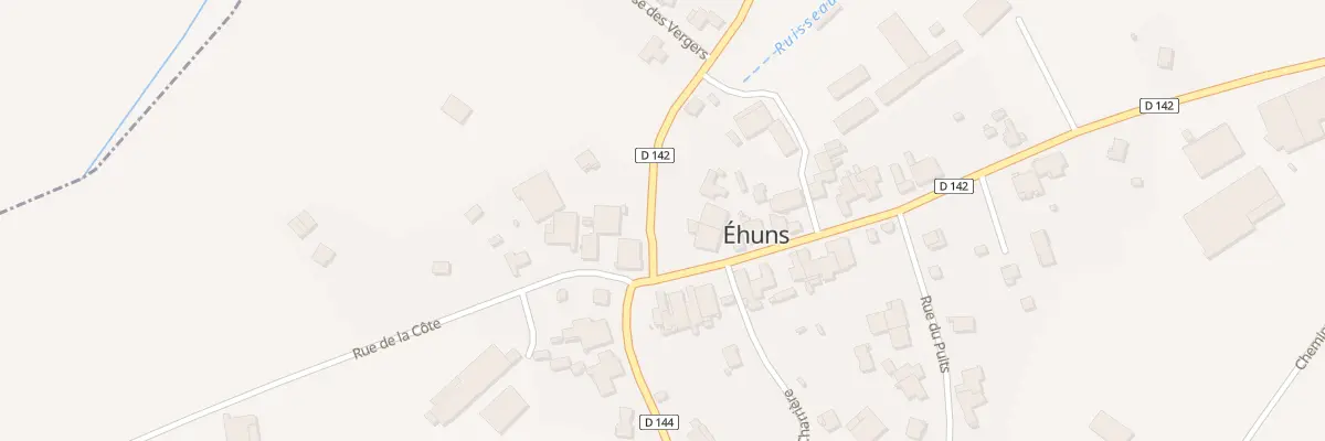Plan de la Rue de la Fontaine à Éhuns