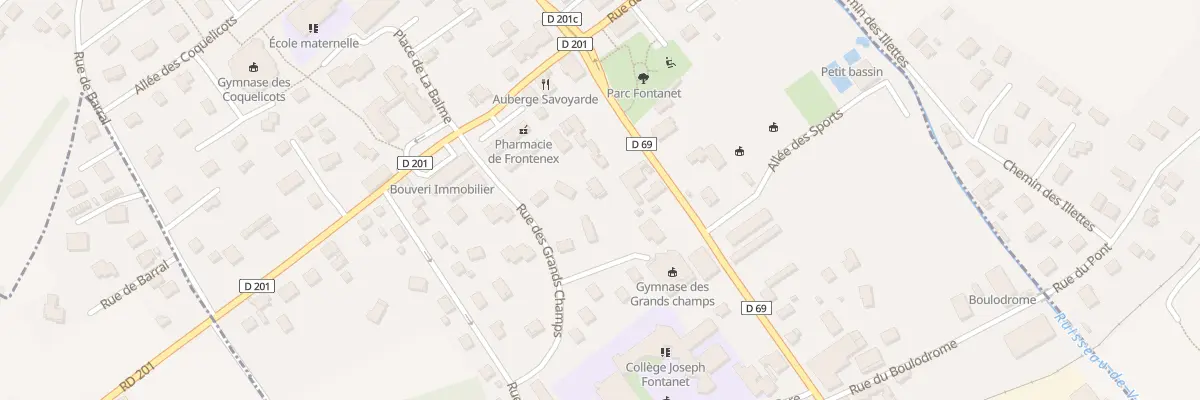 Plan du 5 Rue des grands champs à Frontenex