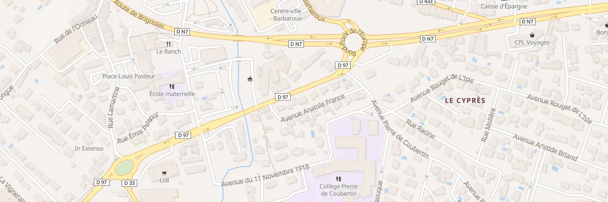 Plan du 9 Av Anatole France au Luc