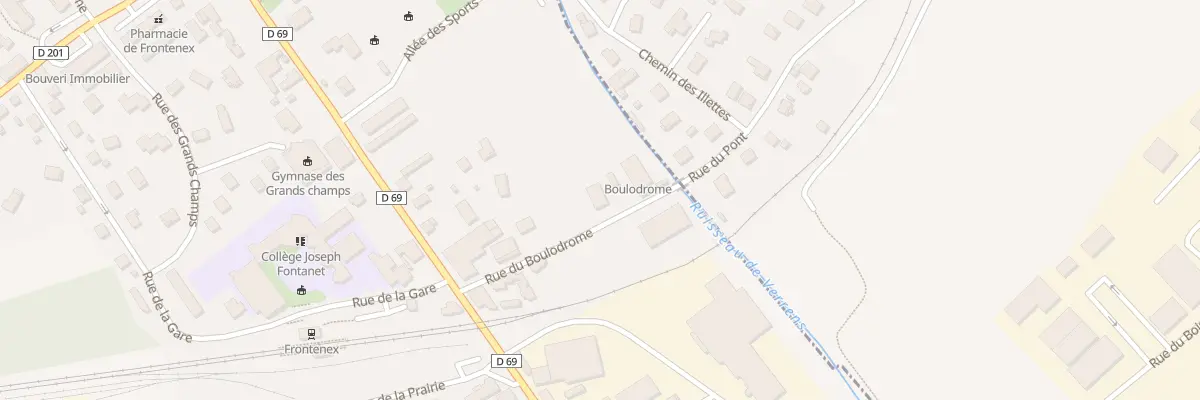 Plan du 7 Rue du boulodrome à Frontenex