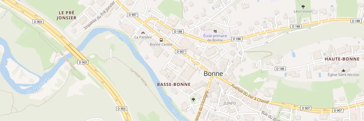 Plan du 93 Av du Leman à Bonne