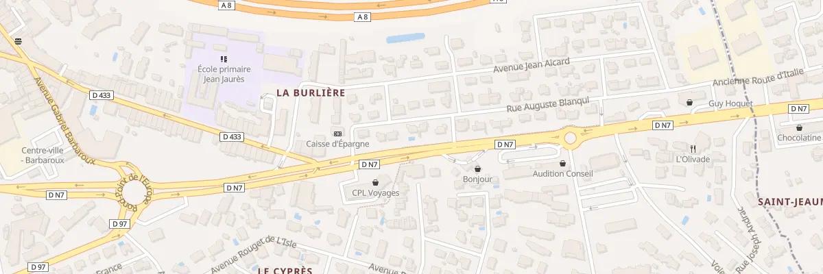 Plan du 8 Rue Auguste Blanqui au Luc
