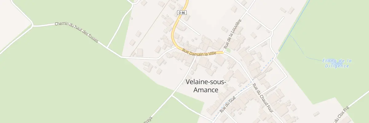 Plan du 11 Rue Damain la Ville à Velaine-sous-Amance