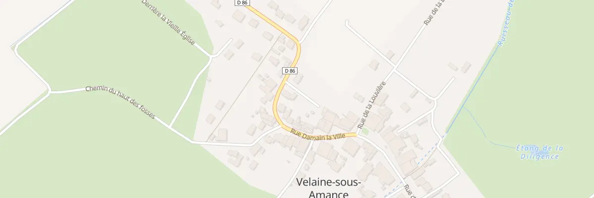Plan du 22 Rue Damain la Ville à Velaine-sous-Amance