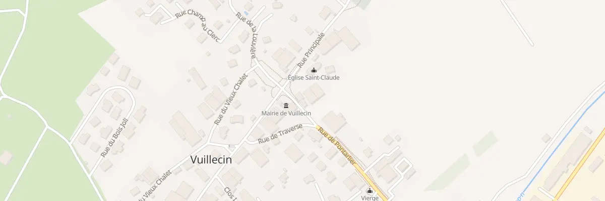 Plan du 15 Rue Principale à Vuillecin