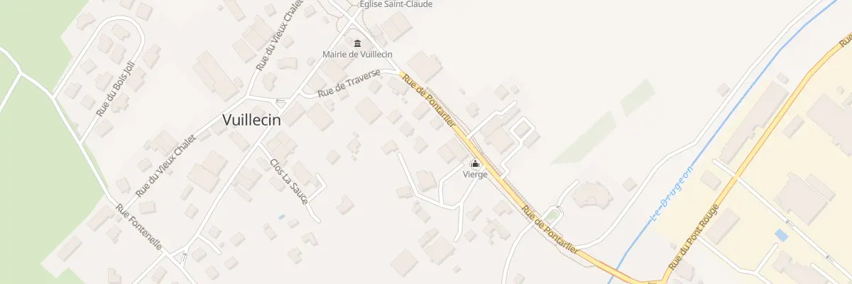 Plan du 11 Rue de Pontarlier à Vuillecin