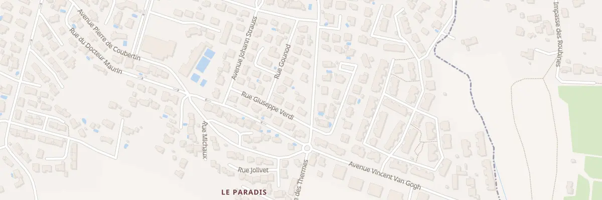Plan du 1 Av Paradis au Luc