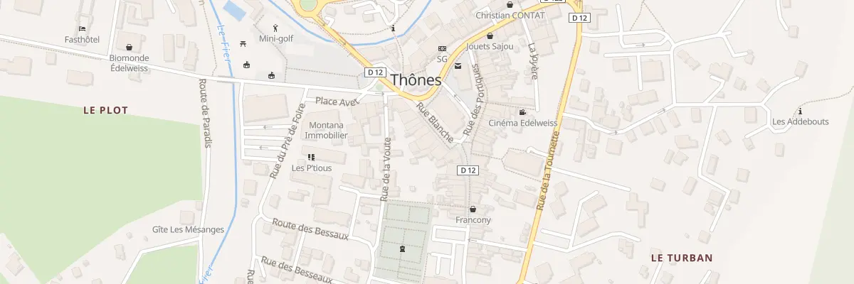 Plan du 6 Rue Blanche à Thônes
