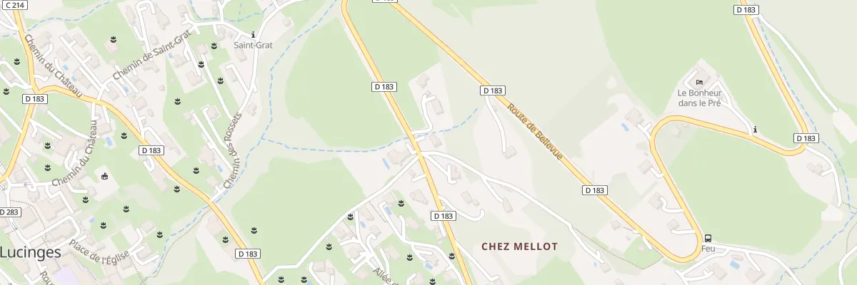 Plan du 1024 Rte de Bellevue à Lucinges