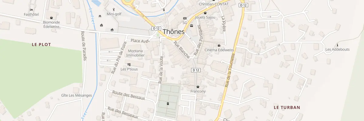 Plan du 7 Rue Blanche à Thônes