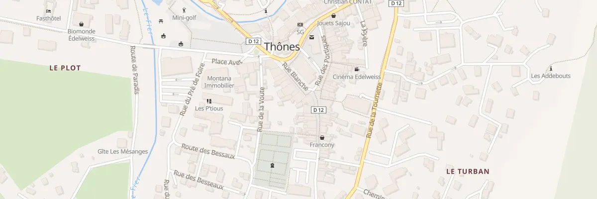 Plan du 8 Rue Blanche à Thônes