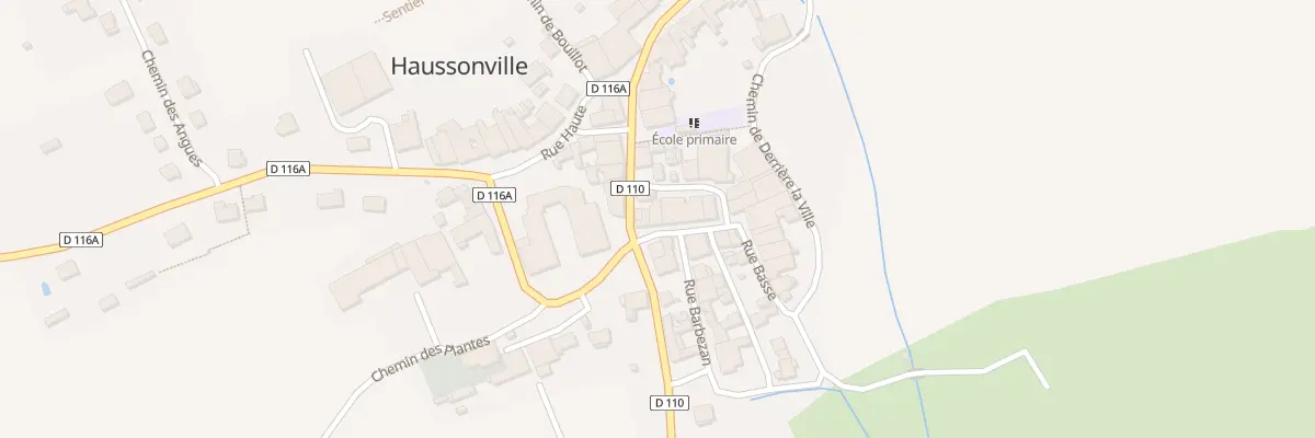 Plan du Village à Haussonville