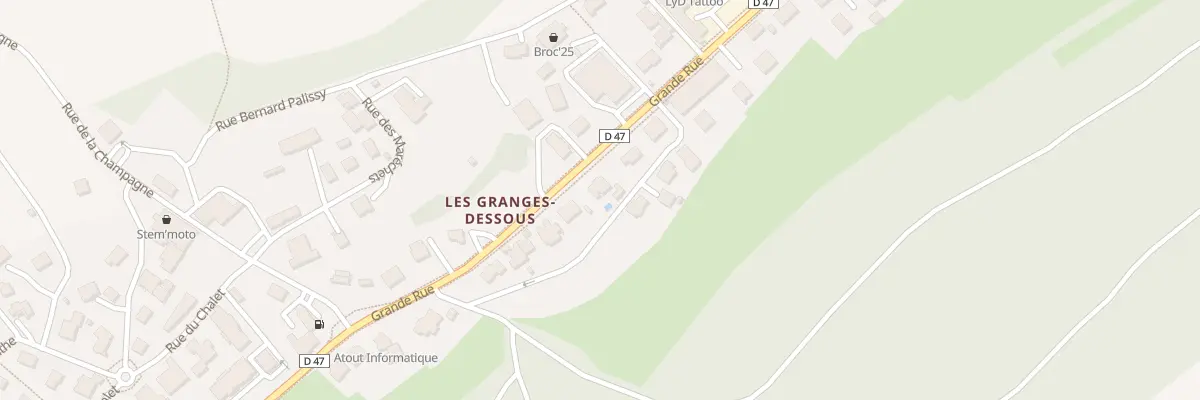 Plan du 13 Grande Rue à Granges-Narboz