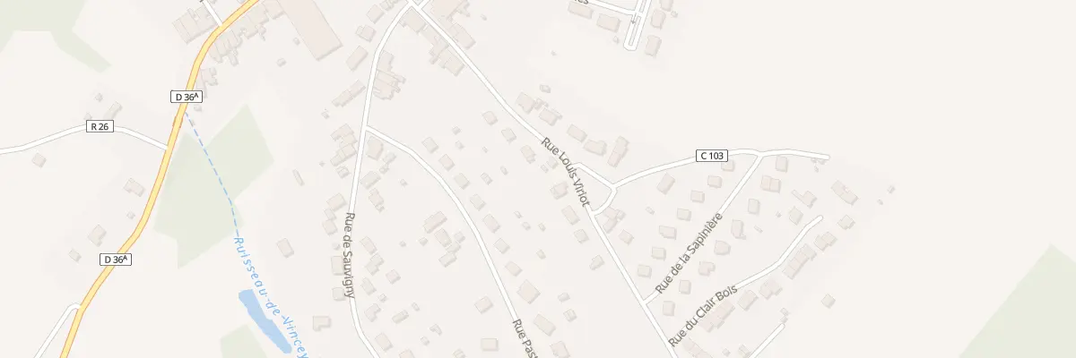 Plan du 26 Rue Louis Viriot à Vincey