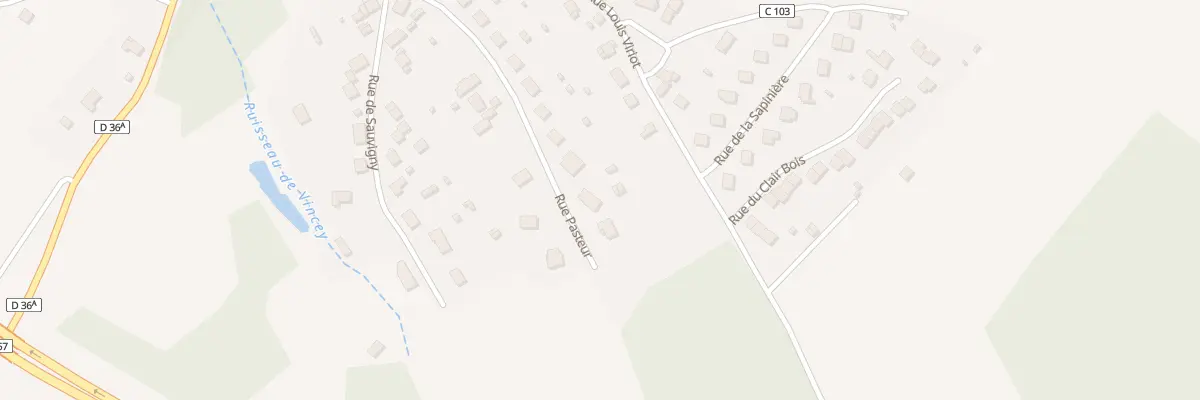 Plan du 17 Rue Pasteur à Vincey