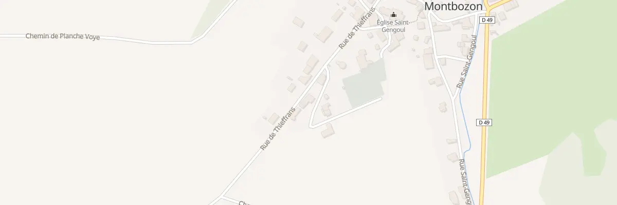 Plan du 11 Rue de Thieffrans à Chassey-lès-Montbozon