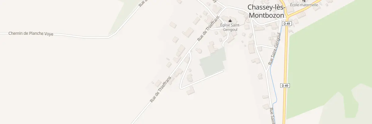 Plan du 7 Rue de Thieffrans à Chassey-lès-Montbozon