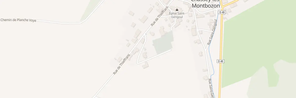 Plan du 1 Rue du Moulin de la Rochotte à Chassey-lès-Montbozon