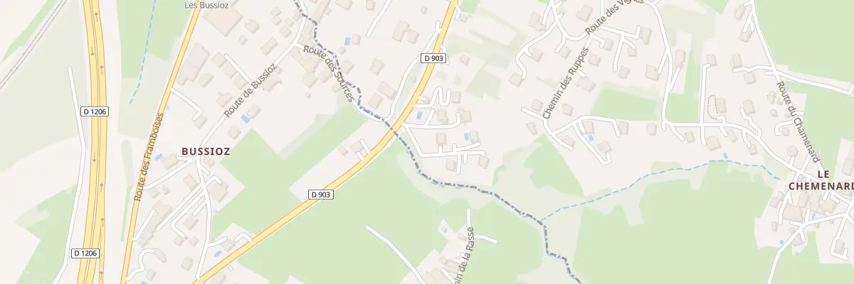Plan du 1 Rte du Pays de la Côte à Machilly
