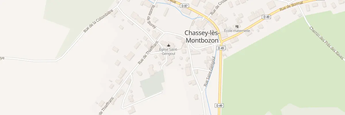 Plan du 1 Pl de l’Eglise à Chassey-lès-Montbozon