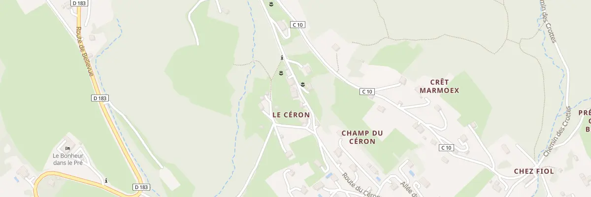 Plan du 250 Rte du Céron à Lucinges