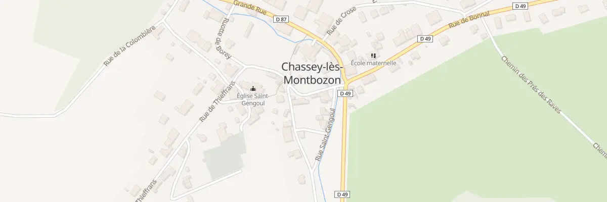 Plan du 1 Rue de Thieffrans à Chassey-lès-Montbozon