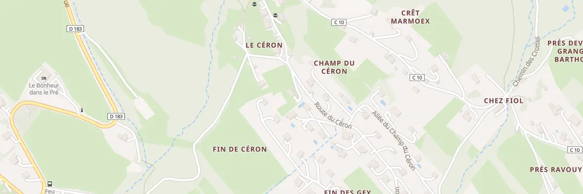 Plan du 346 Rte du Céron à Lucinges