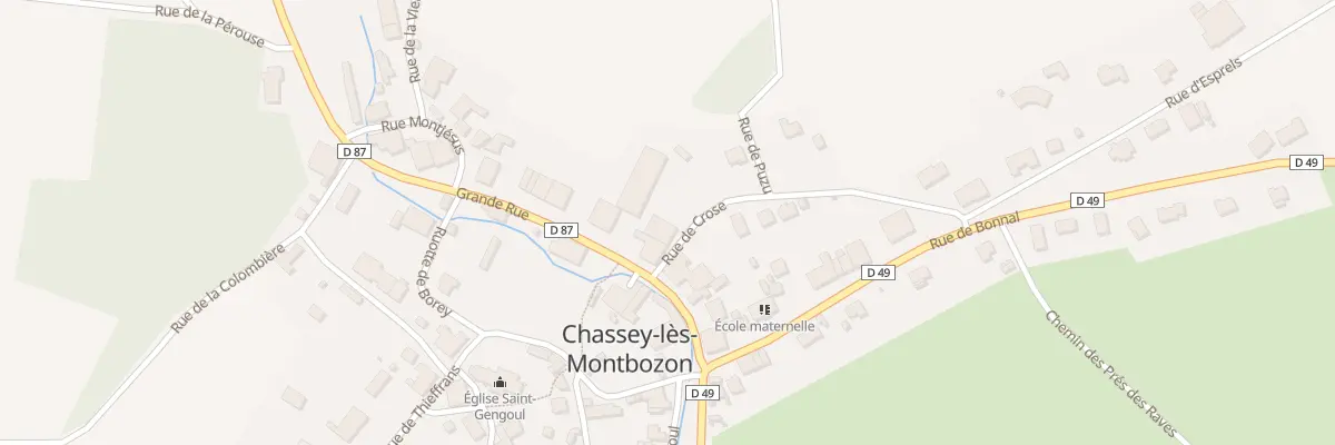 Plan du 1 Rue de la Crose à Chassey-lès-Montbozon