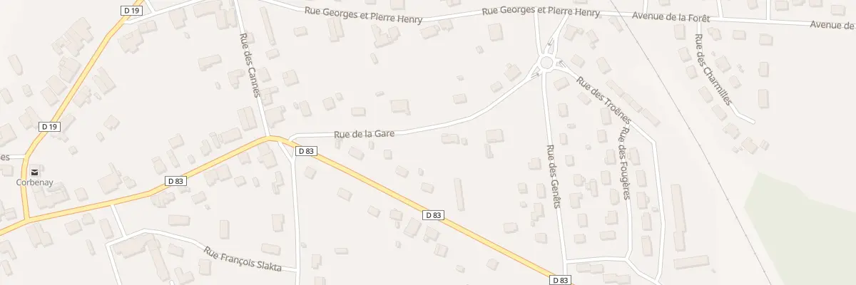 Plan du 1B Rue de la Gare à Corbenay