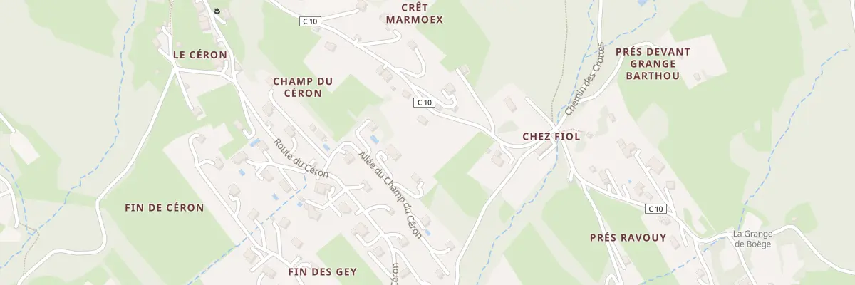 Plan du 886 Rte de la Grange de Boëge à Lucinges