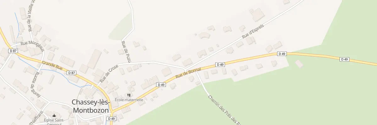 Plan du 1 Rue d’Esprels à Chassey-lès-Montbozon