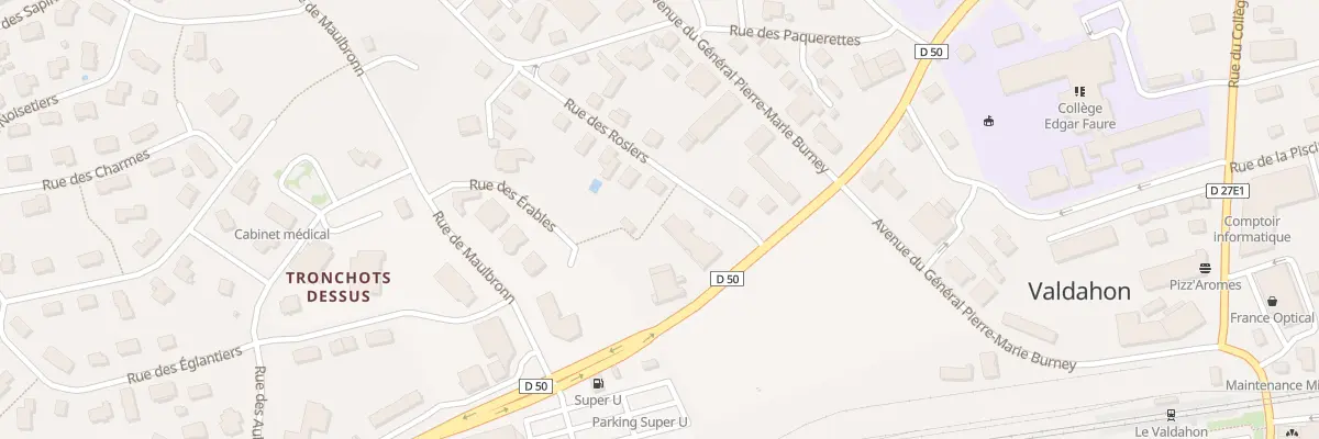 Plan du 4 Rue du M de Lattre de Tassigny à Valdahon