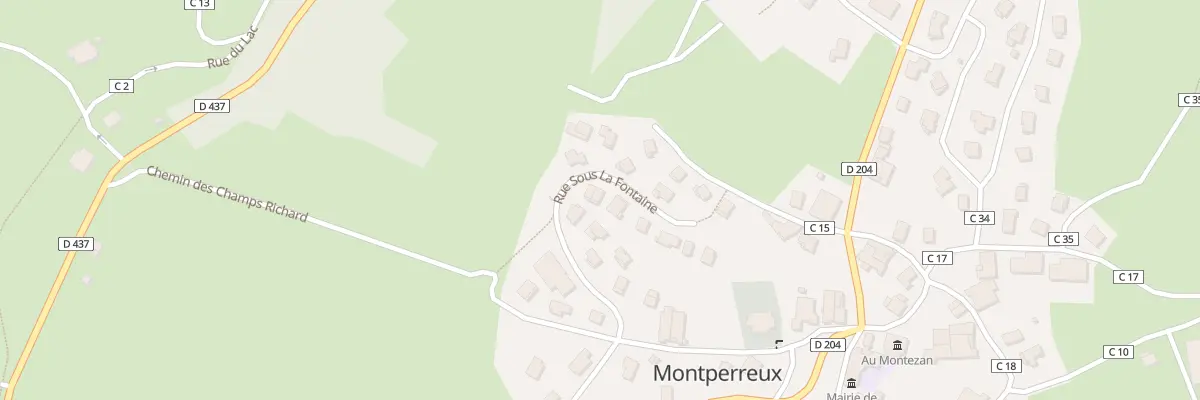 Plan du 14 Rue sous la Fontaine à Montperreux
