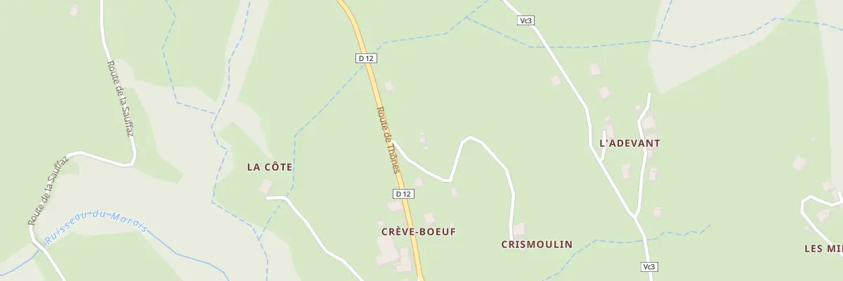 Plan du 39 Che de Crismoulin à Serraval